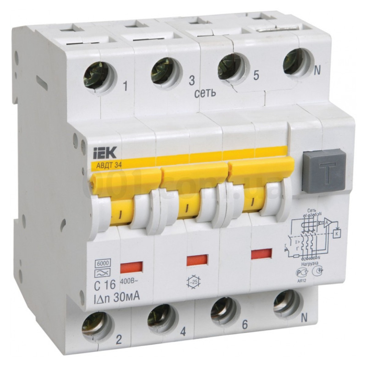 Автоматичний вимикач диф. струму АВДТ34 4P 6 А 10 мА хар-ка C тип A, IEK 256_256.jpg