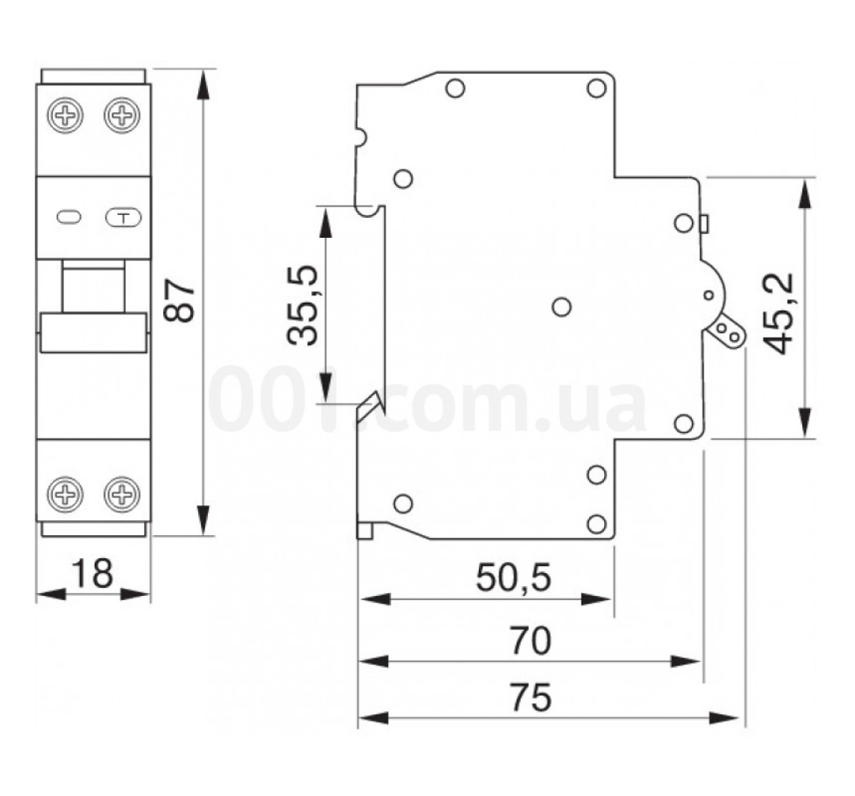 Автоматичний вимикач диференційного струму АВДТ32М 2P 25 А 100 мА хар-ка C тип AC, IEK 98_91.jpg - фото 2