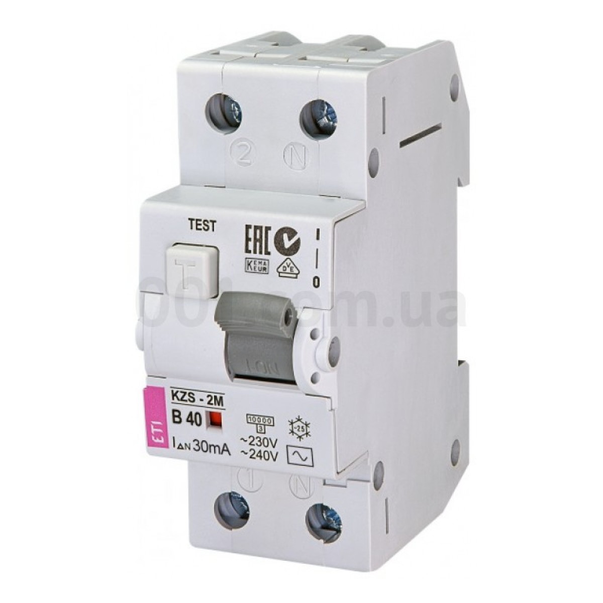 Дифференциальный автоматический выключатель KZS-2M B 40/0,03 тип AC (10kA), ETI 98_98.jpg - фото 1