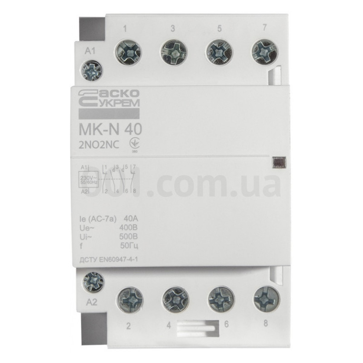 Контактор модульный MK-N 4P 40A 2НО+2НЗ 220V, АСКО-УКРЕМ 98_98.jpg - фото 2