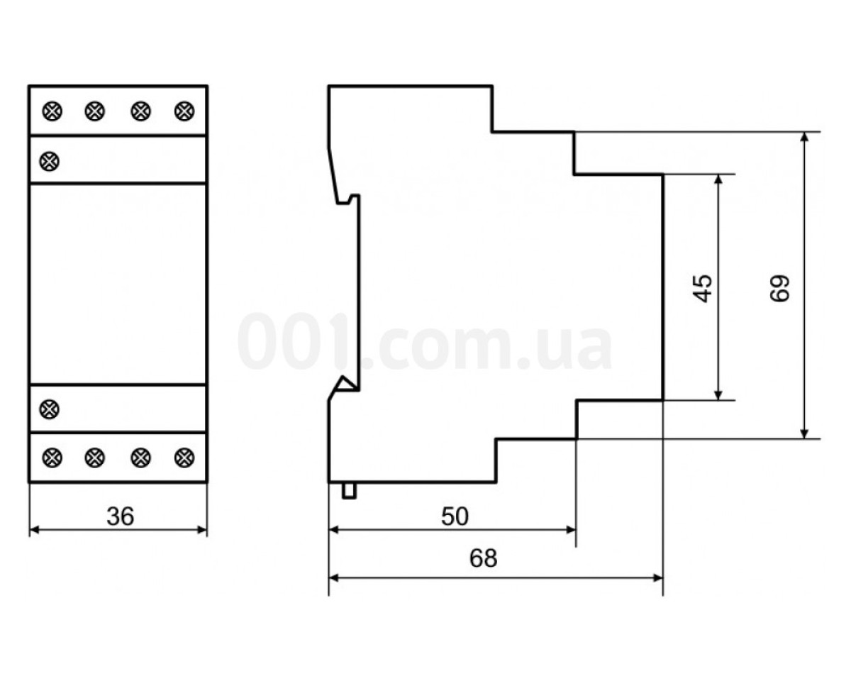 Контактор модульний MK-N 4P 25A 4НВ 220V, АСКО-УКРЕМ 98_78.jpg - фото 3