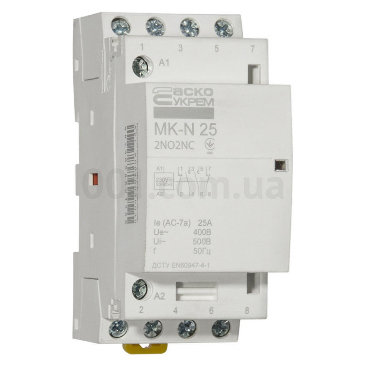 Контактор модульный MK-N 4P 25A 2НО+2НЗ 220V, АСКО-УКРЕМ 98_98.jpg - фото 5