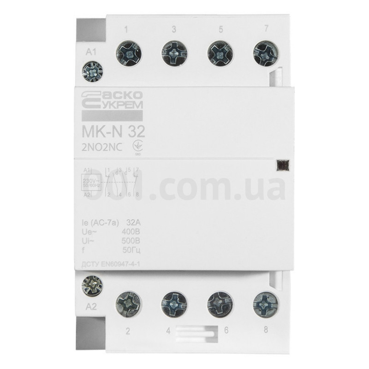 Контактор модульный MK-N 4P 32A 2НО+2НЗ 220V, АСКО-УКРЕМ 98_98.jpg - фото 6