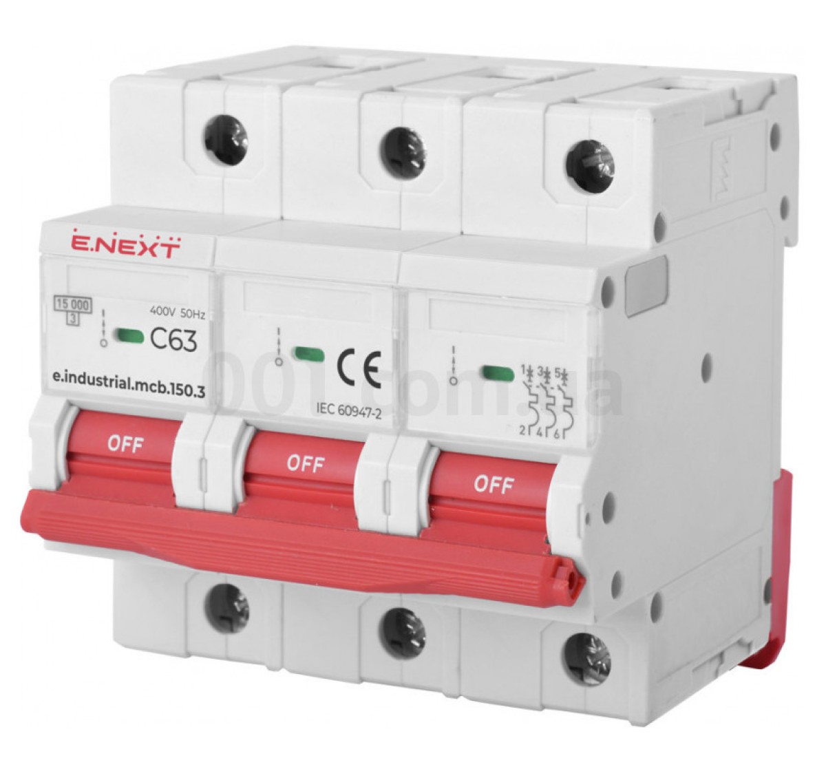Модульный автоматический выключатель e.industrial.mcb.150.3.C63 3р 63А C 15кА, E.NEXT 256_238.jpg