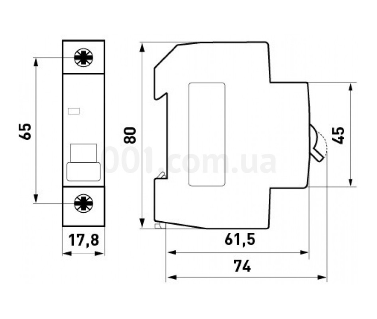 Модульный автоматический выключатель e.mcb.pro.60.1.D.3 1р 3А D 6кА, E.NEXT 98_83.jpg - фото 4