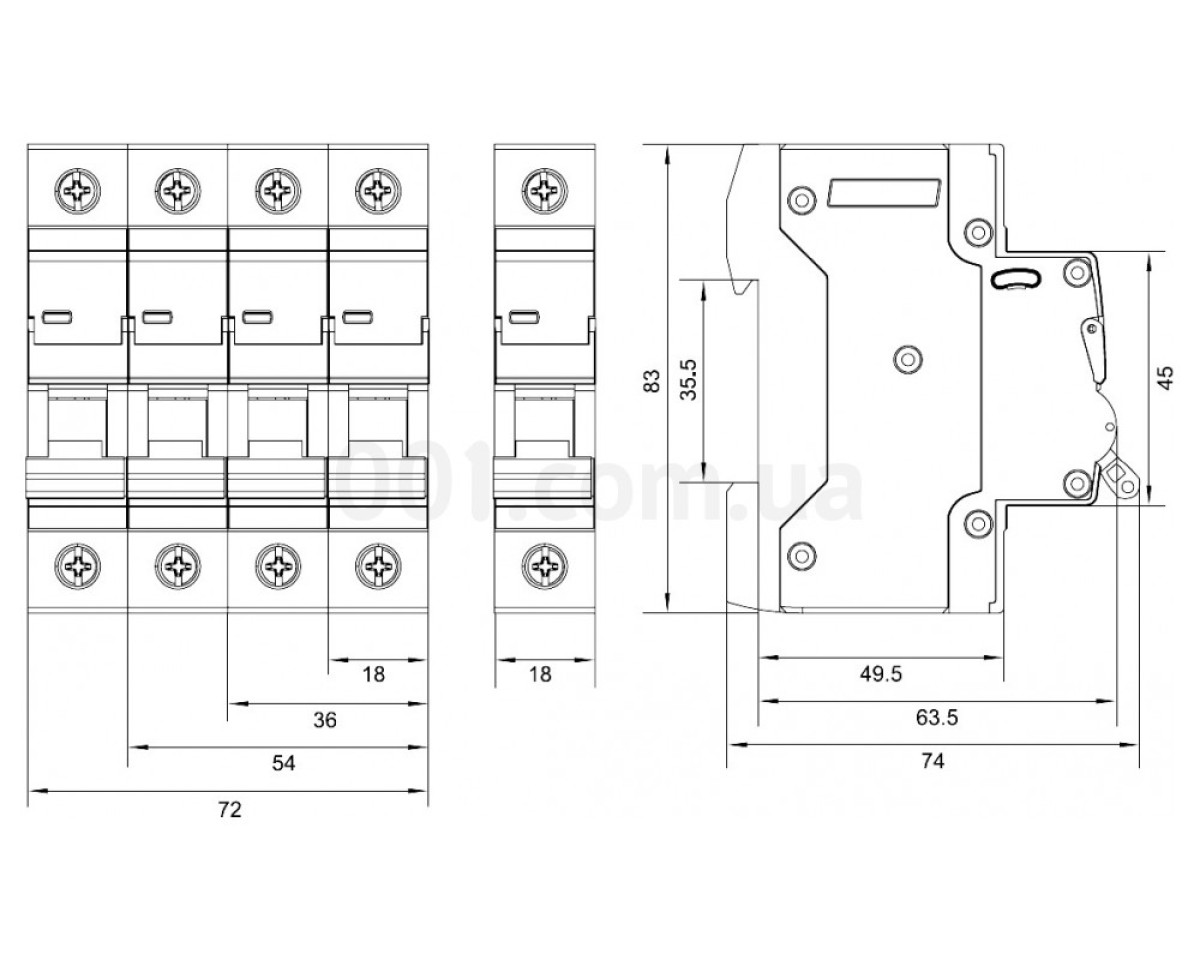 Модульный автоматический выключатель UTrust 1р 5А С 6kА, АСКО-УКРЕМ 98_78.jpg - фото 4