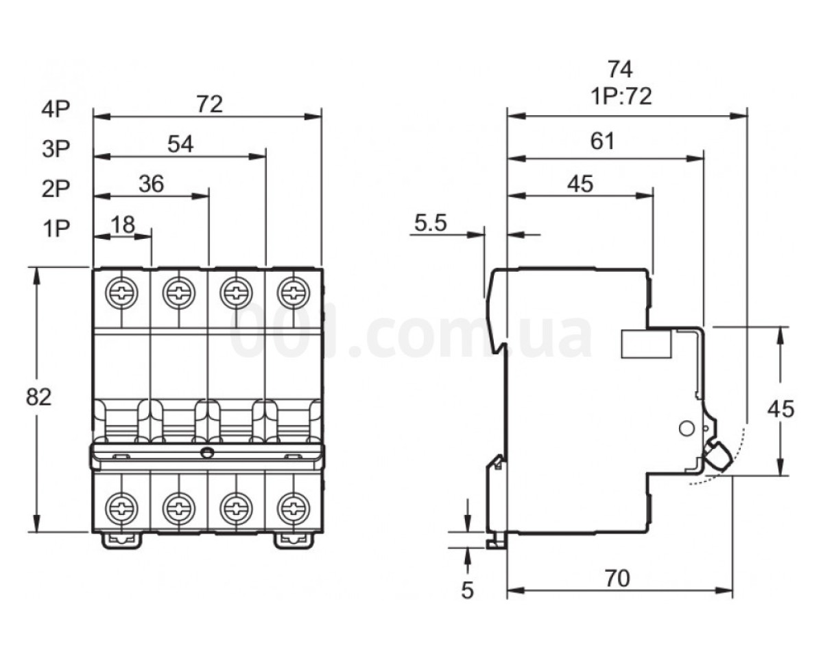 Автоматический выключатель Easy9 4P 63А тип С, Schneider Electric 98_78.jpg - фото 2