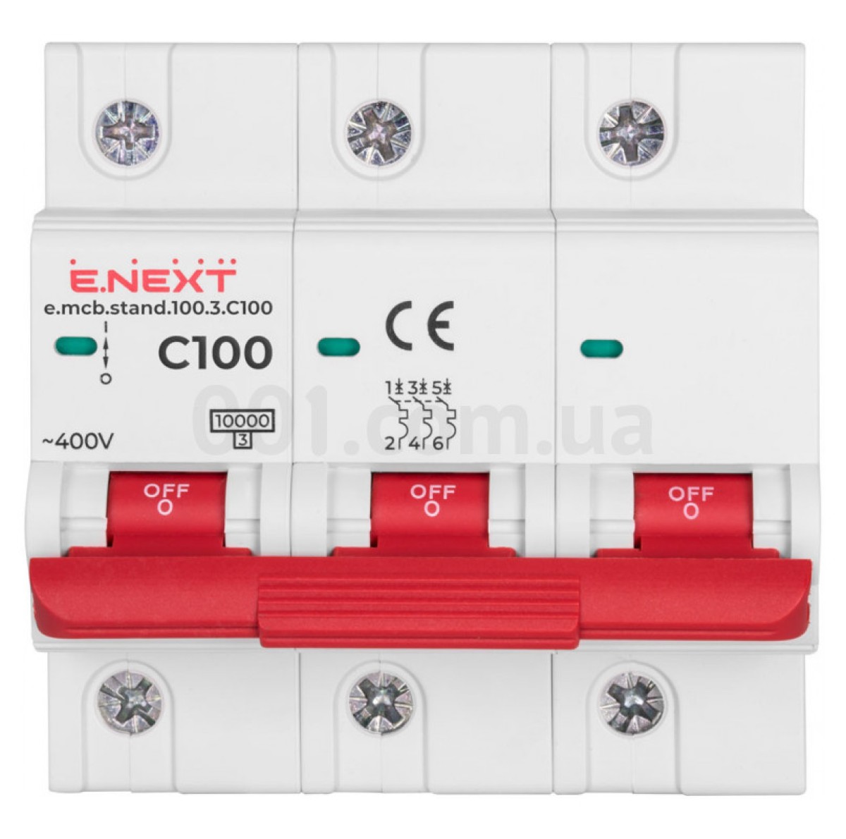 Модульний автоматичний вимикач e.mcb.stand.100.3.C100 3р 100А C 10кА, E.NEXT 98_97.jpg - фото 5