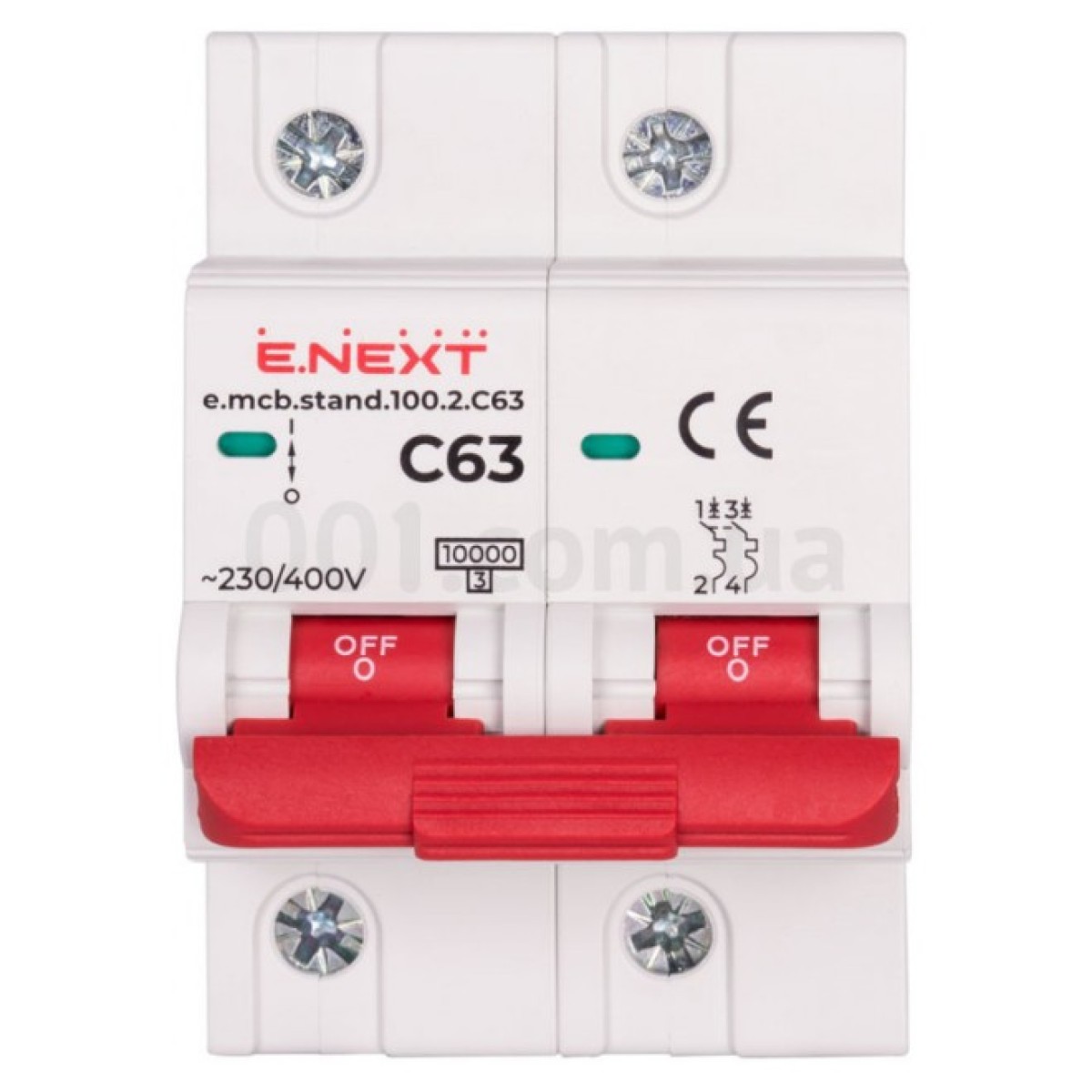 Модульный автоматический выключатель e.mcb.stand.100.2.C63 2р 63А C 10кА, E.NEXT 98_98.jpg - фото 6