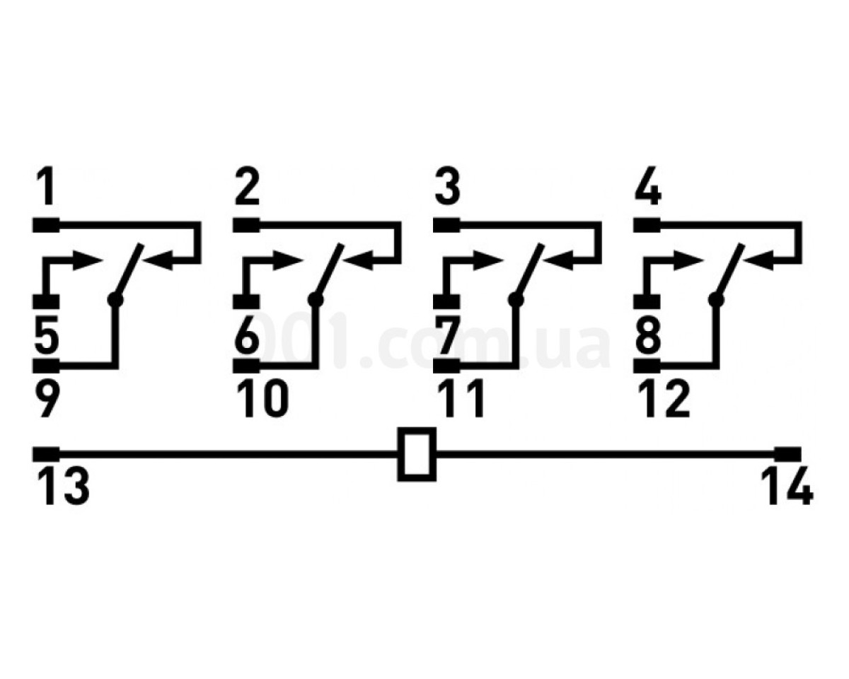 Реле проміжне e.control.p346, 4 групи контактів 3А 230В AC, E.NEXT 98_78.jpg - фото 2