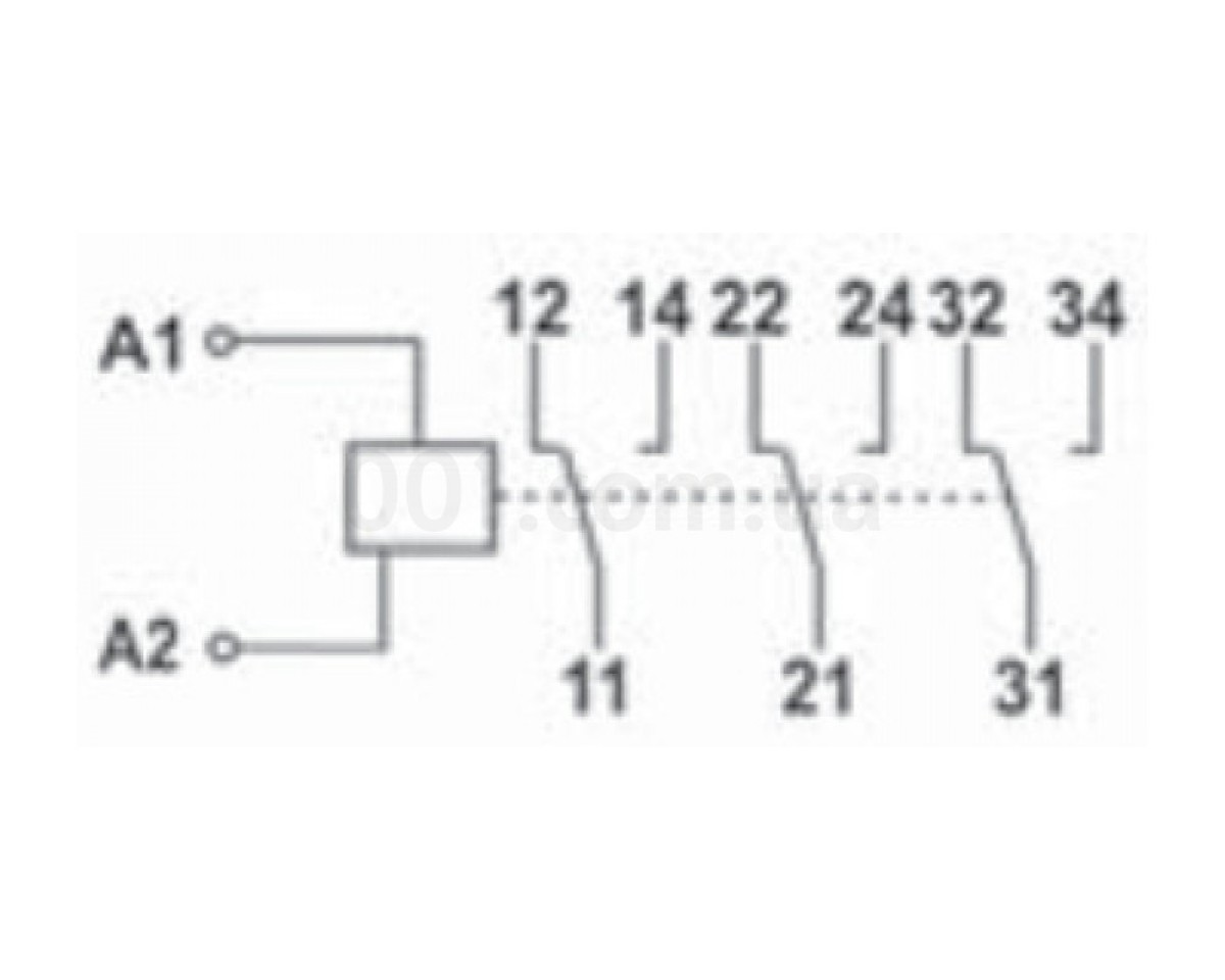 Проміжне реле VS316K 24V AC/DC (3×16А AC1), ETI 98_78.jpg - фото 2