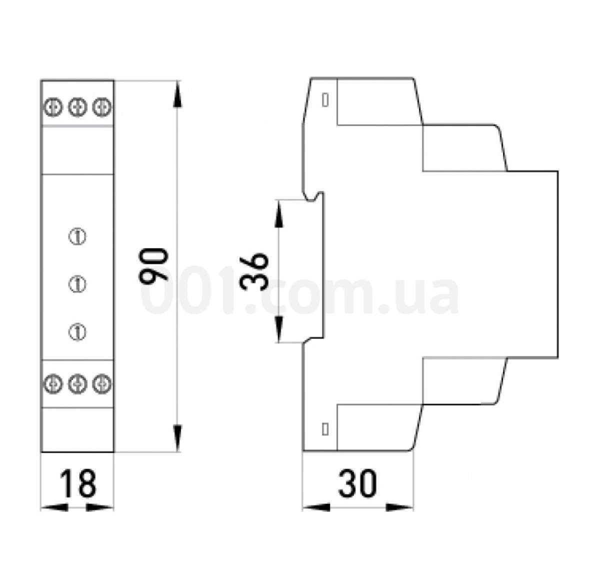 Реле контроля напряжения однофазное на DIN-рейку e.control.v02, E.NEXT 98_95.jpg - фото 4