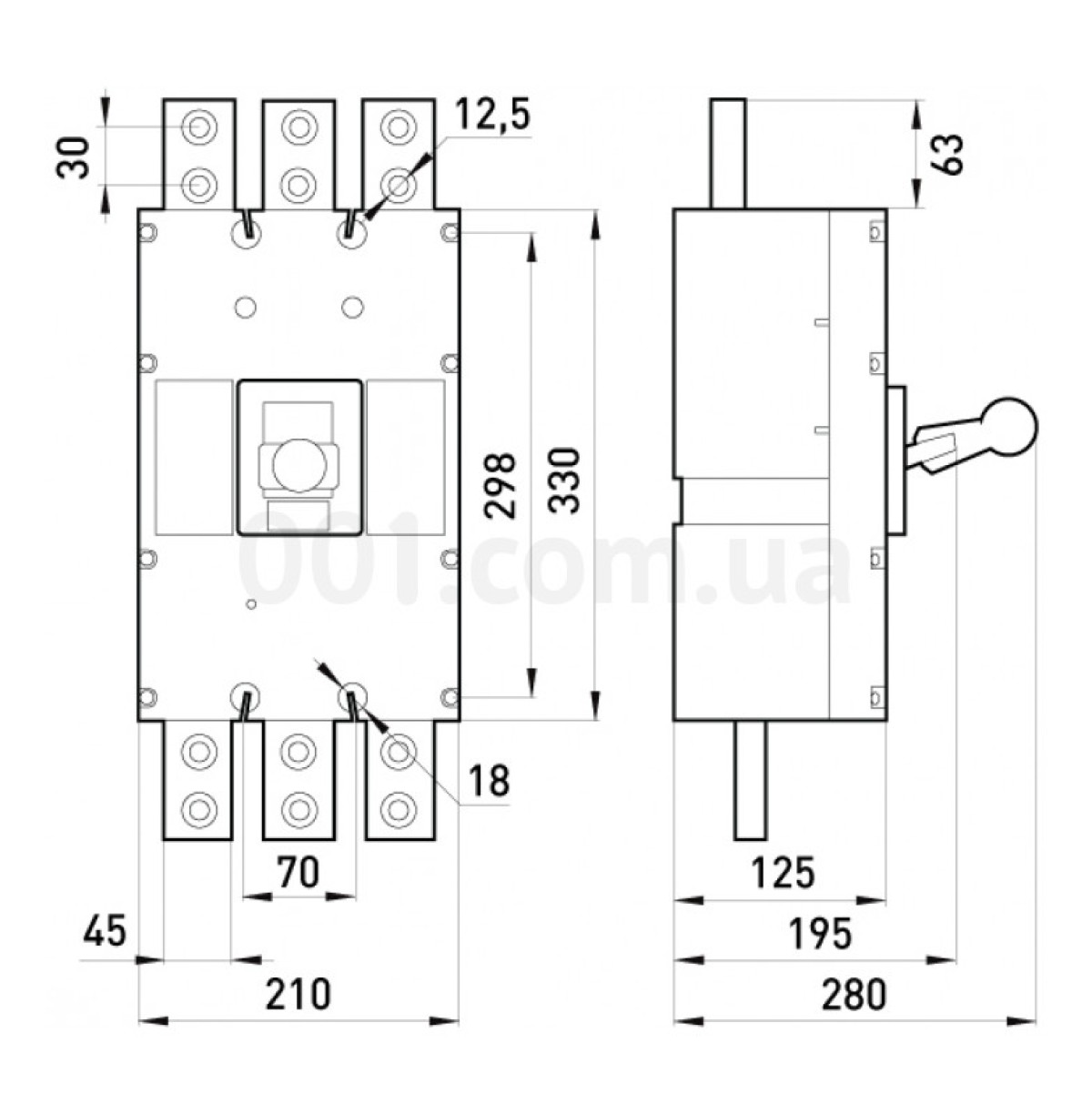 Шафовий автоматичний вимикач e.industrial.ukm.1000S.1000, 3P 1000А 80кА, E.NEXT 98_100.jpg - фото 2