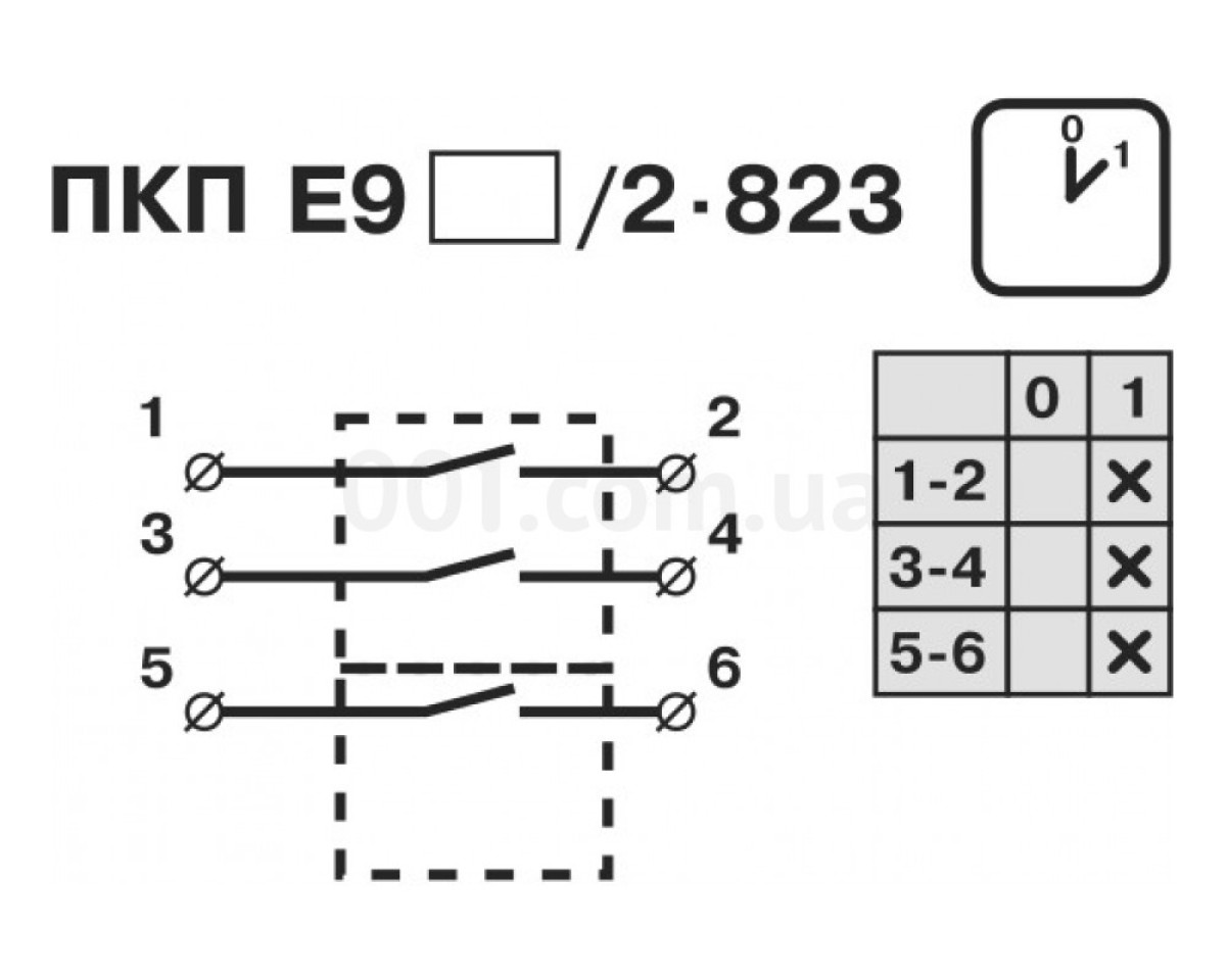 Перемикач кулачковий пакетний ПКП Е9 16А/2.823 (1-0) 3P, АСКО-УКРЕМ 98_78.jpg - фото 4