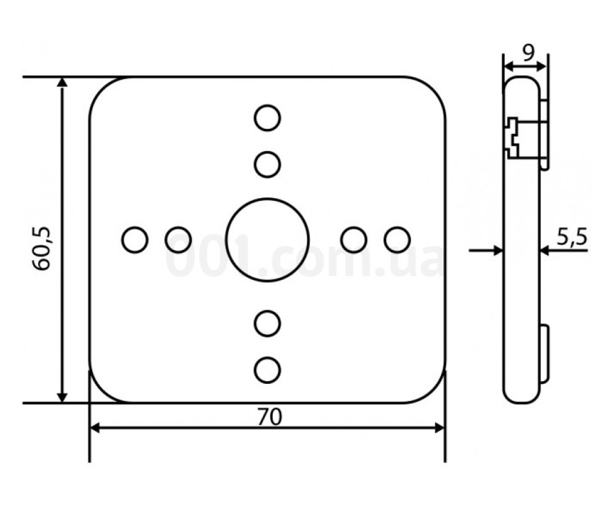 Накладка на DIN-рейку для кулачкових пакетних перемикачів ПКП SBI 32А, АСКО-УКРЕМ 98_81.jpg - фото 5