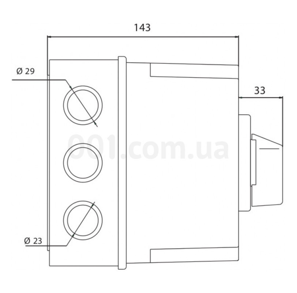 Переключатель кулачковый CS 40 53 PN2 3p «1-0-2» 40А в корпусе IP65, ETI (Словения) 98_97.jpg - фото 2