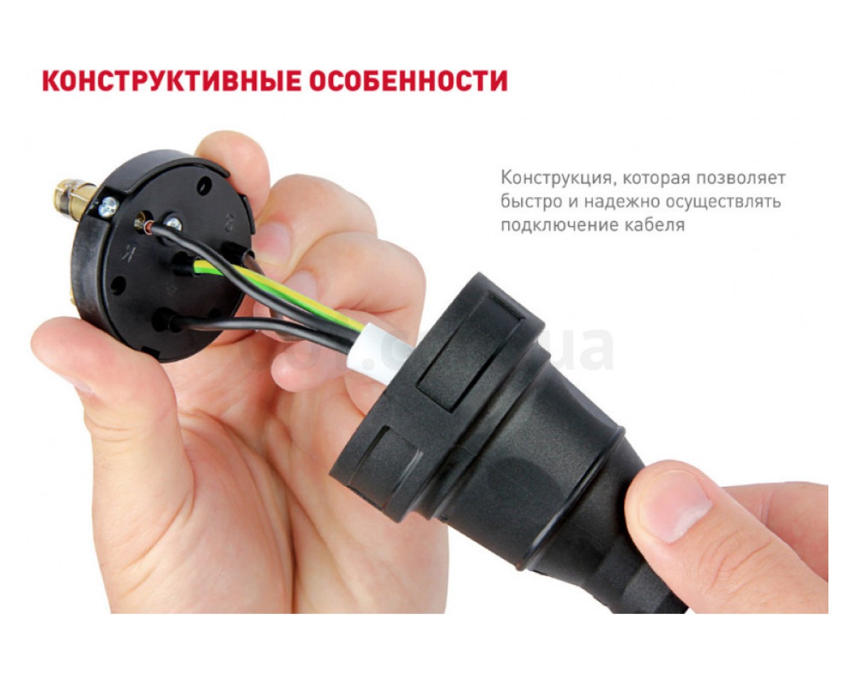 Розетка стационарная с защитной крышкой каучуковая e.socket.rubber.315.25 3P+PE 25А 400В IP44, E.NEXT (Mutlusan) 98_78.jpg - фото 2